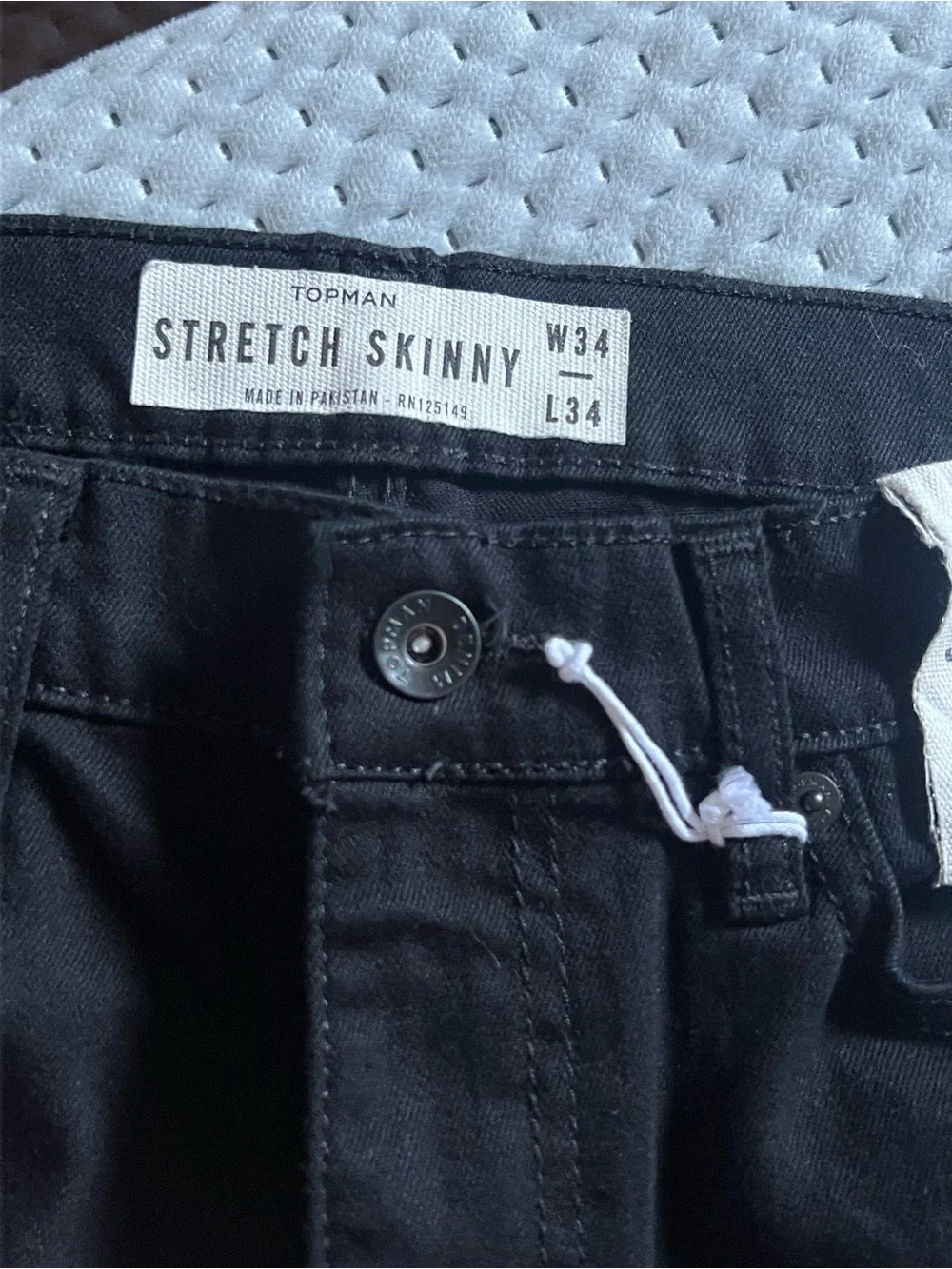 Topman Black Stretch Skinny Jeans W34 L34 New Without Tags